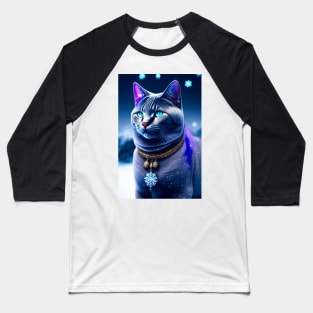 Magical Blue British Kitten Baseball T-Shirt